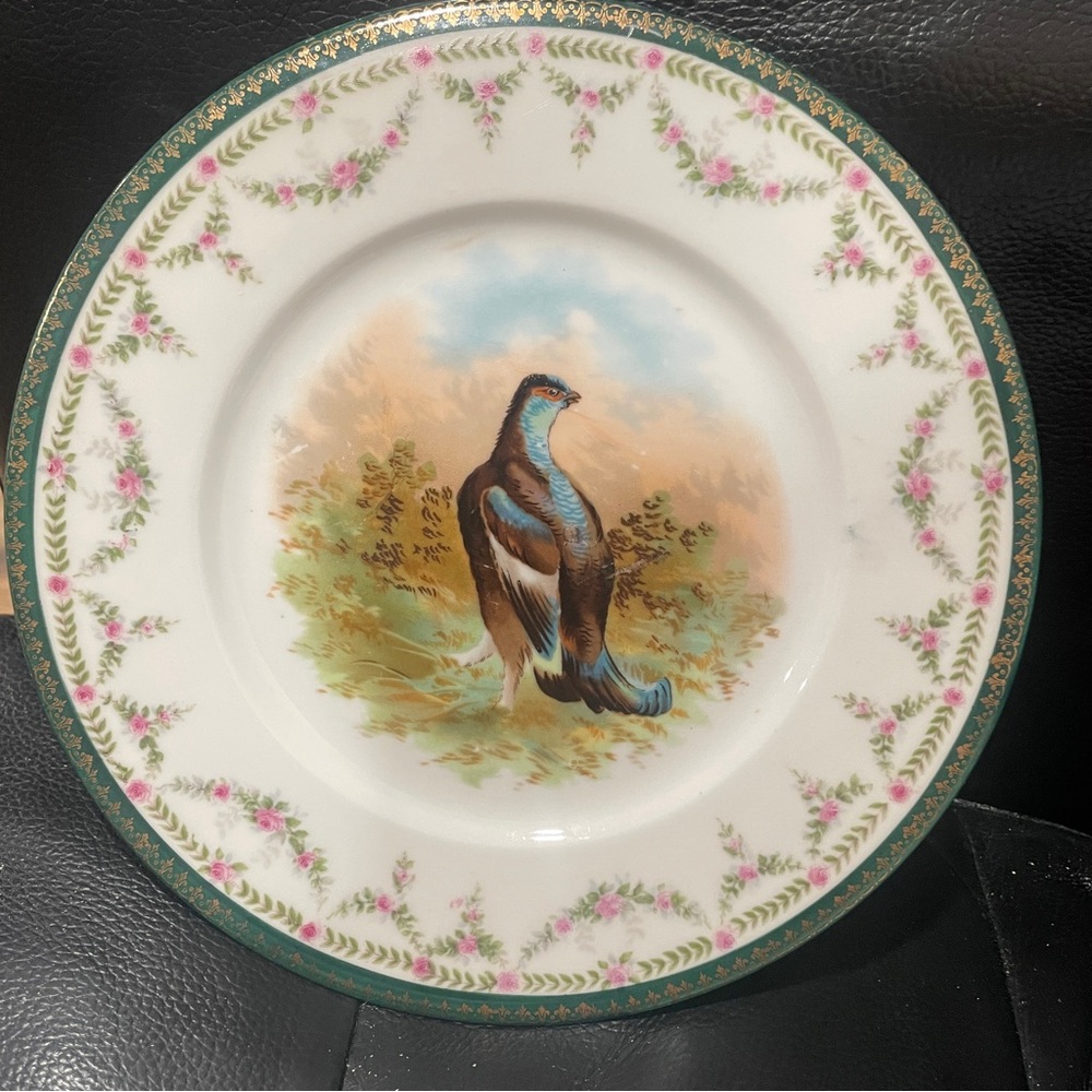Antique Cabinet Game Bird Plate.